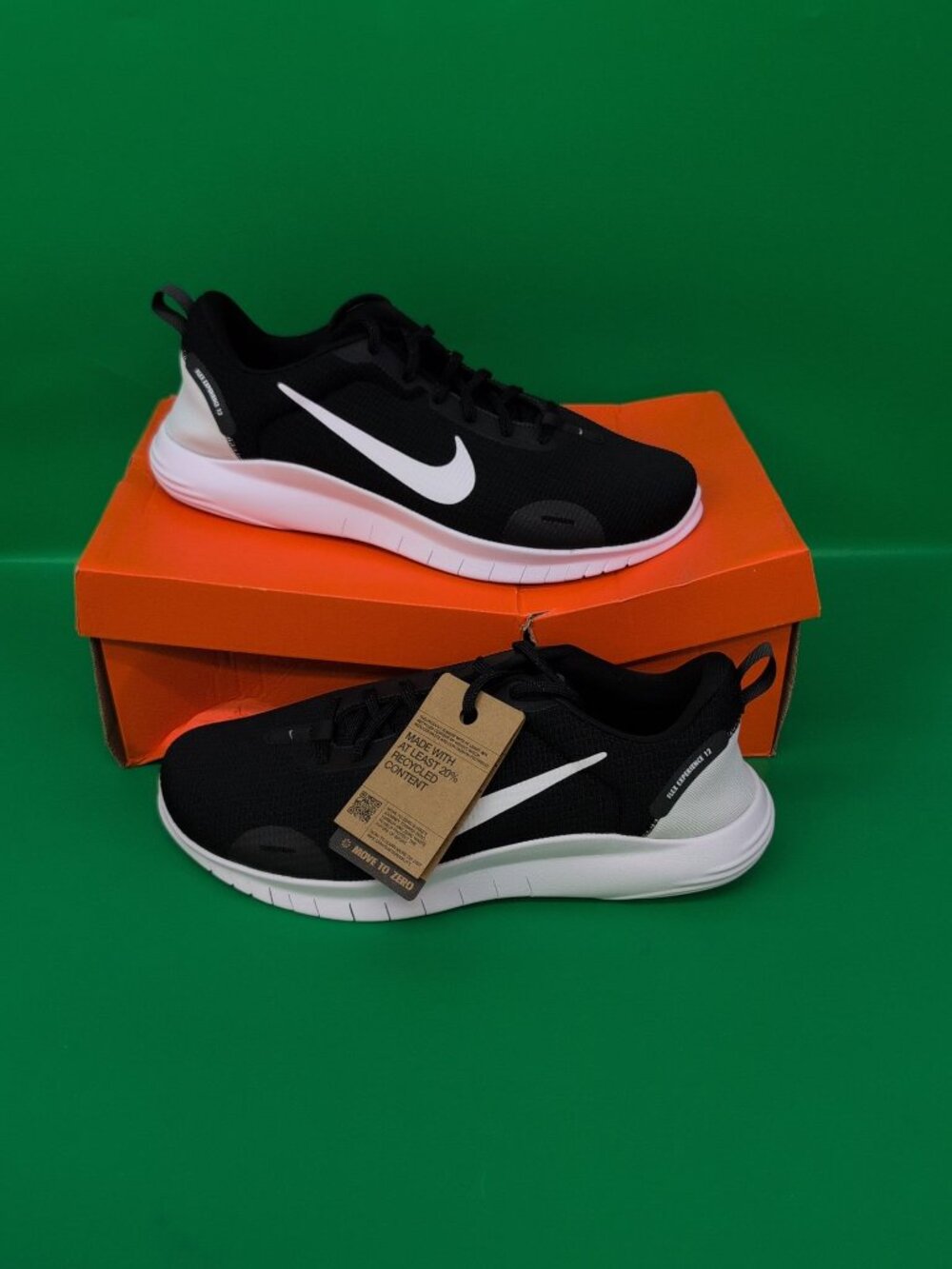 Nike Flex Experience Run 12 Sneaker Men's Running Shoes US 13 Wide Black White